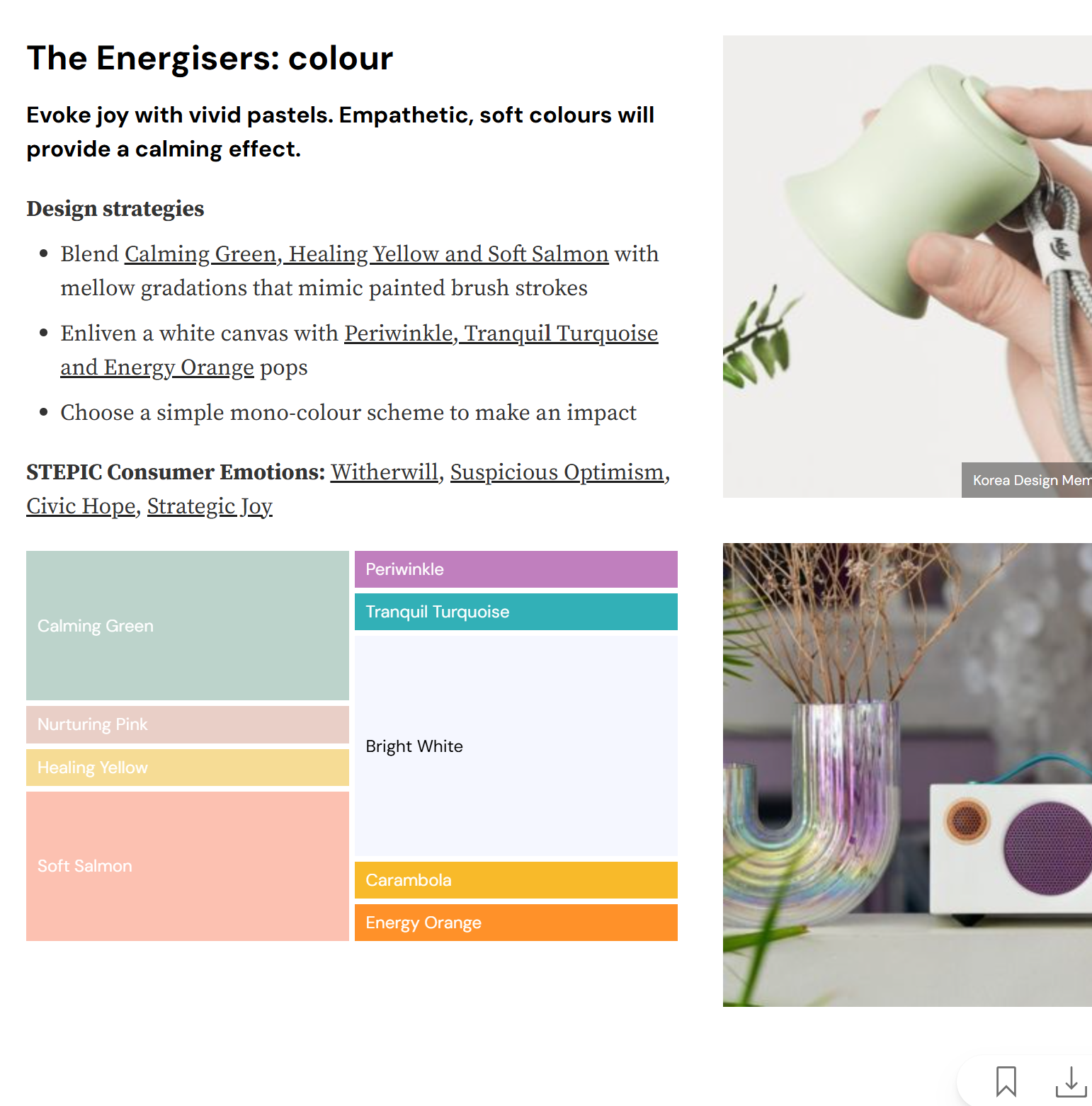 This demographic favors vibrant colors, soft gradients, and playful textures, deriving pleasure from the fusion of visual and tactile experiences that foster engagement and interactivity.
They drive design toward greater emphasis on emotional engagement and interactive experiences, prompting brands to incorporate bright hues, gradient effects, tactile textures, and playful elements in smart home devices, wearables, AR/VR, and electronics to enhance user involvement and psychological resonance.
Behavioral Characteristics: Favors bright, soft, emotionally evocative colors alongside tactile-rich, interactive materials.
Purchase Priorities: Color, texture, and interactivity take precedence over pure functionality.
Consumption Habits: Prefers products featuring gradients or vivid hues, enjoys soft materials that can be touched or gently tapped, and is willing to experiment with interactive designs such as 3D-printed textures, translucent colored products, or light-effect wearables.